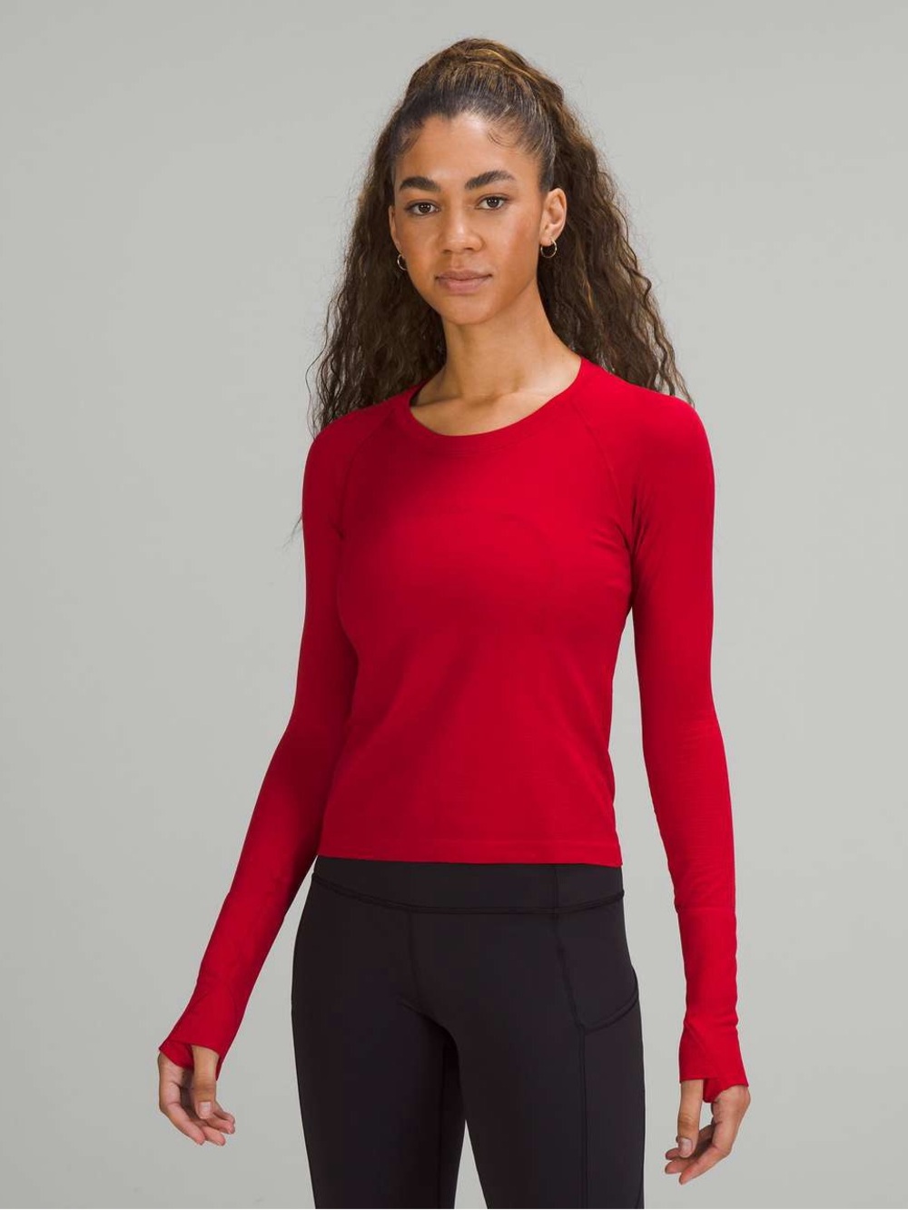 lululemon swiftly tech long sleeve red
